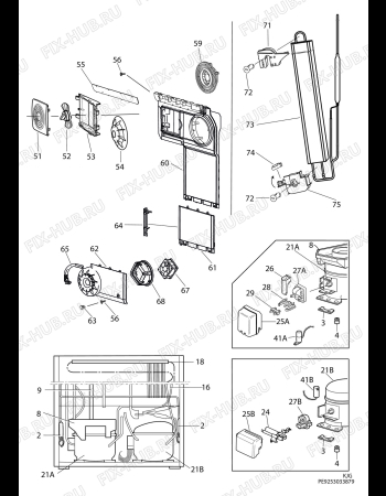 Взрыв-схема холодильника Electrolux ERZ36700X8 - Схема узла C10 Cold, users manual